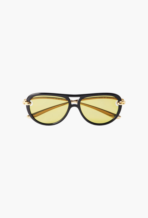 New Knot Aviator-Style Acetate And Gold-Tone Sunglasses